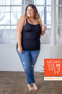 Basic Curvig Cami, Black