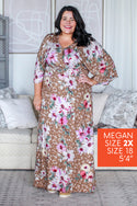 Adeline Floral Maxi, Brown