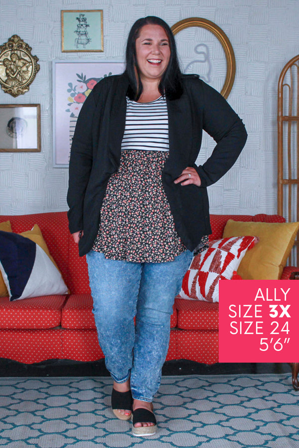 Basic Curvig Blazer, Black