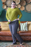 Curvy Comfy Work Pant, Grey
