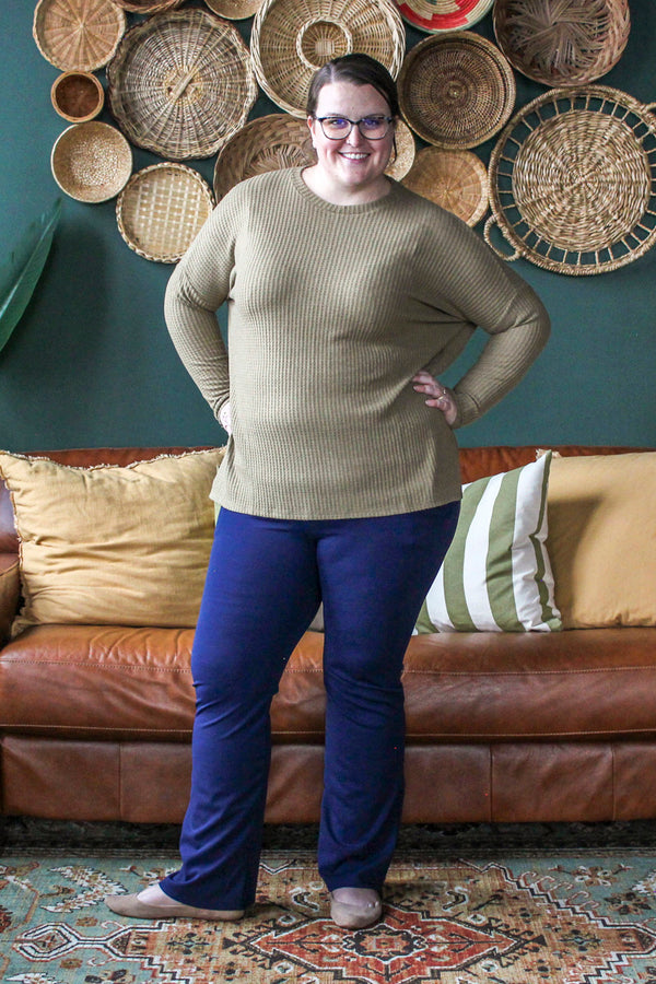 Curvy Comfy Work Pant, Navy