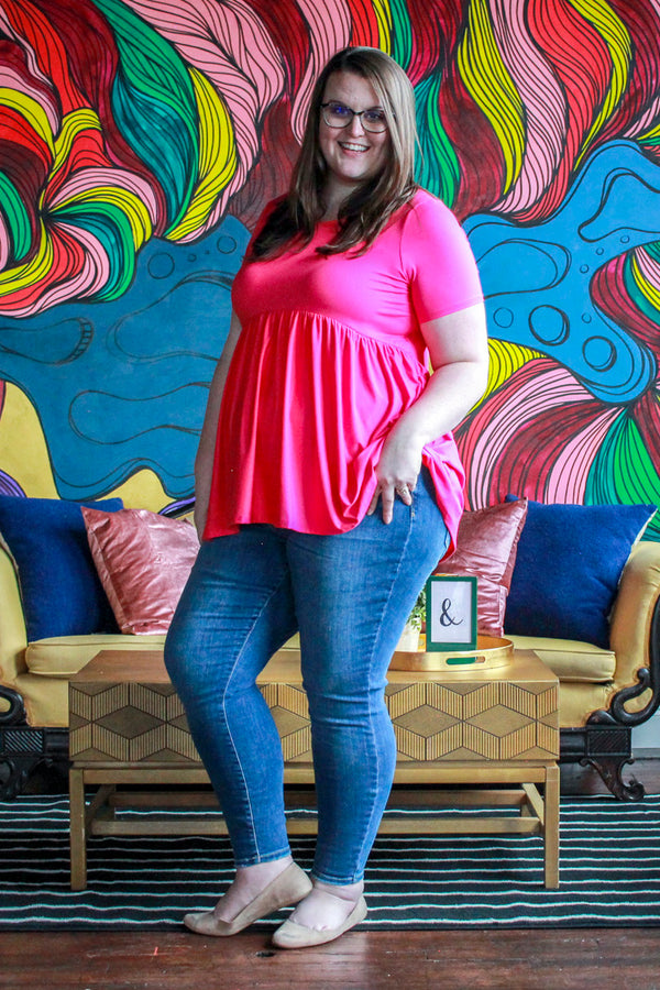 Basic Butter Babydoll, Fuchsia