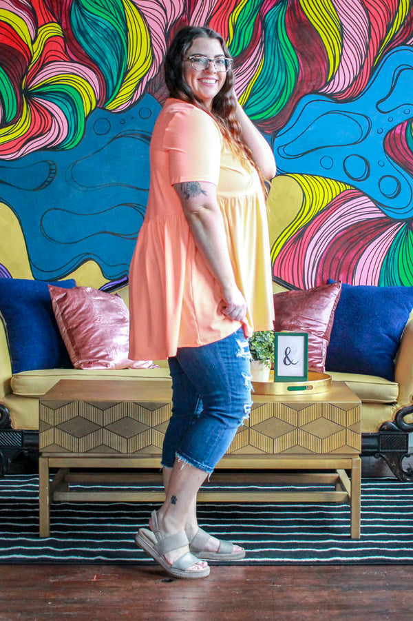 Basic Butter Babydoll, Neon Orange