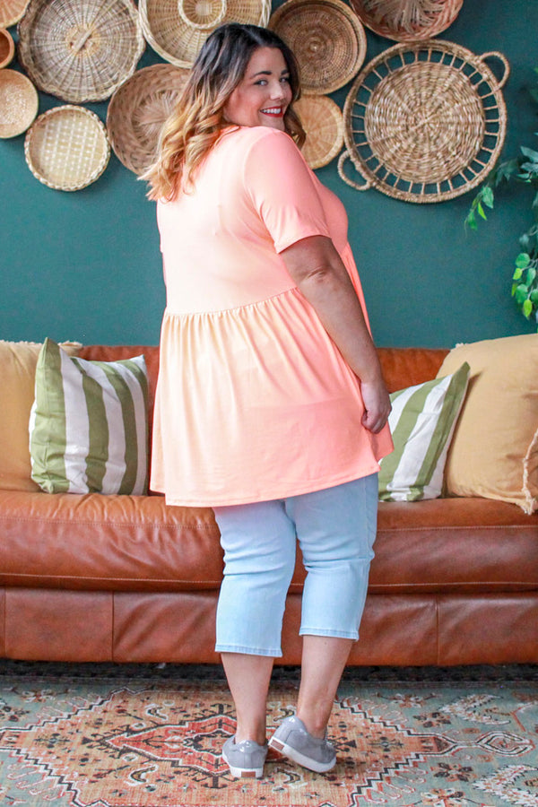 Basic Butter Babydoll, Neon Orange