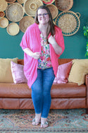 Basic Chiffon Kimono, Coral