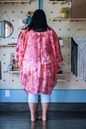Basic Chiffon Kimono, Mauve Tie Dye