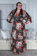 Adeline Floral Maxi, Black