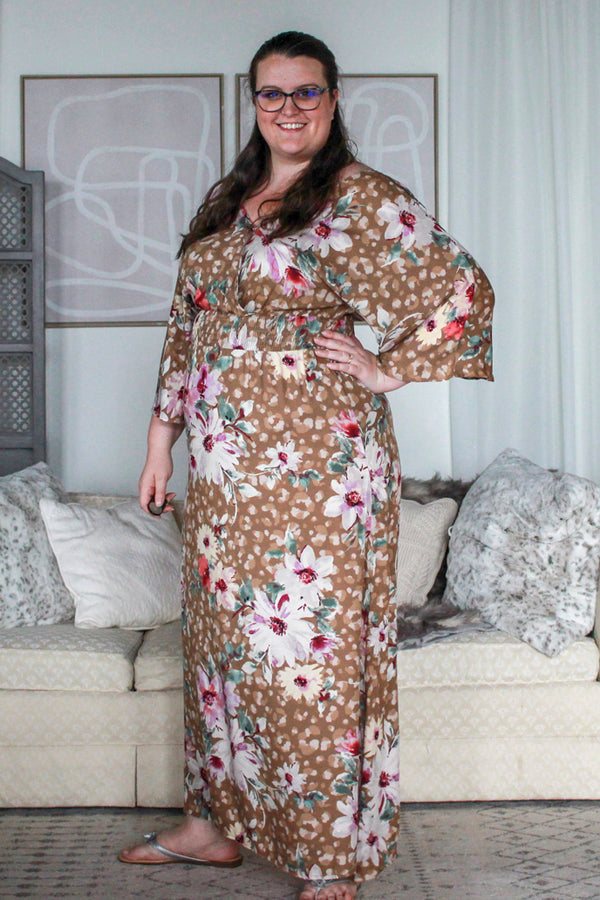 Adeline Floral Maxi, Brown