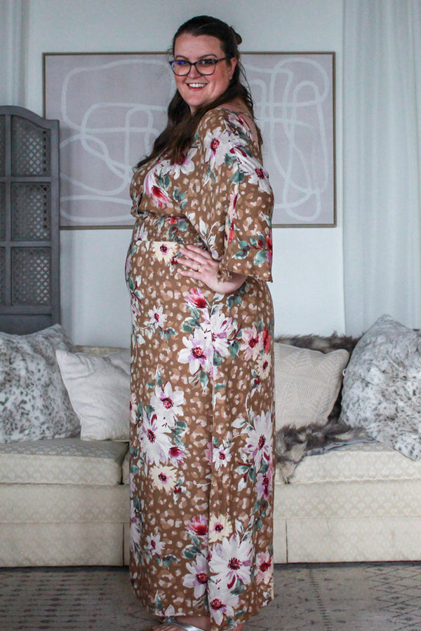 Adeline Floral Maxi, Brown