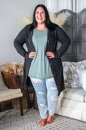 Autumn Layering Cardigan, Charcoal