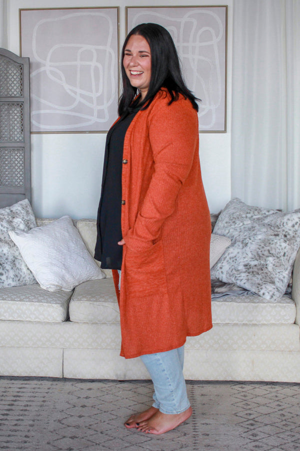 Autumn Layering Cardigan, Pumpkin Spice