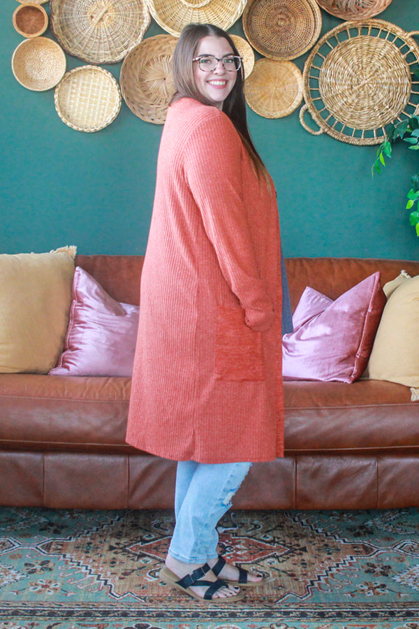 Autumn Layering Cardigan, Pumpkin Spice