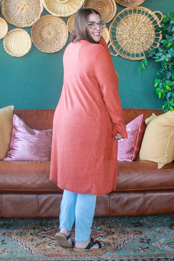 Autumn Layering Cardigan, Pumpkin Spice