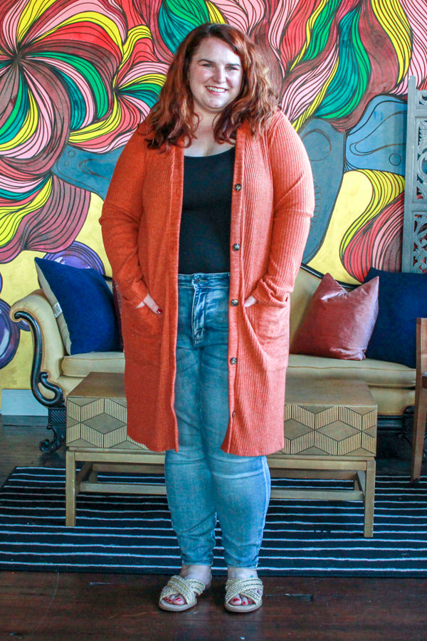 Autumn Layering Cardigan, Pumpkin Spice