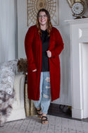 Dark Duster Cardigan, Maroon