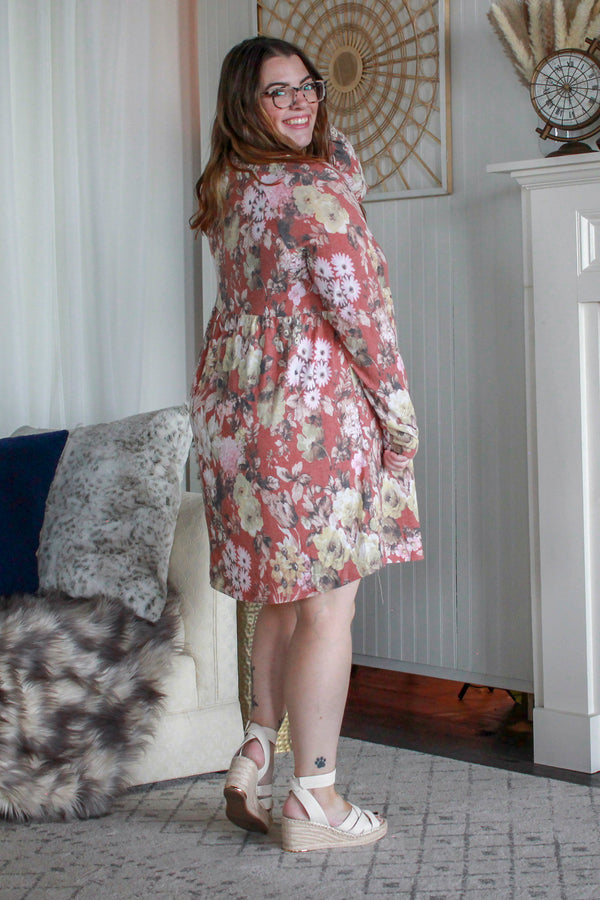 Macy Muted Floral Dress