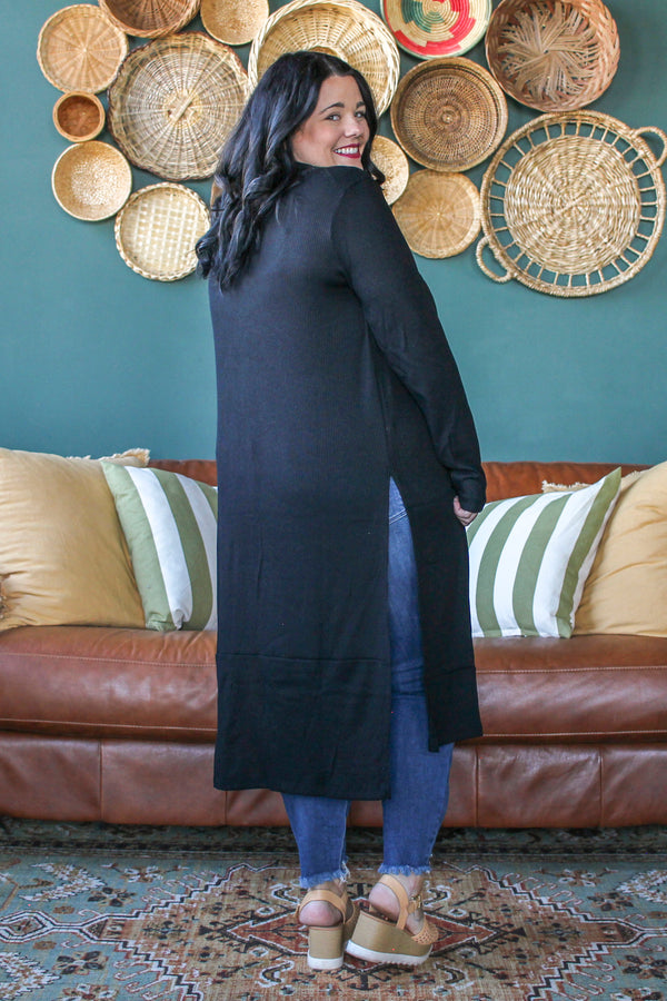 Basic Staple Duster, Black