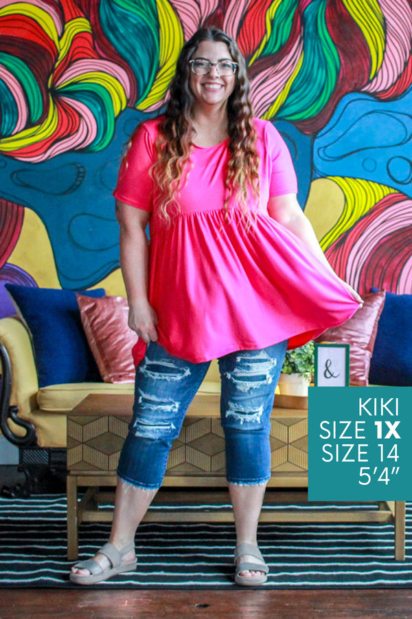 Basic Butter Babydoll, Fuchsia
