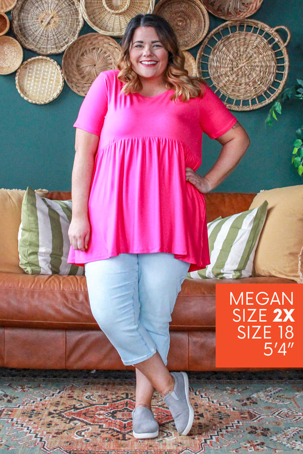 Basic Butter Babydoll, Fuchsia