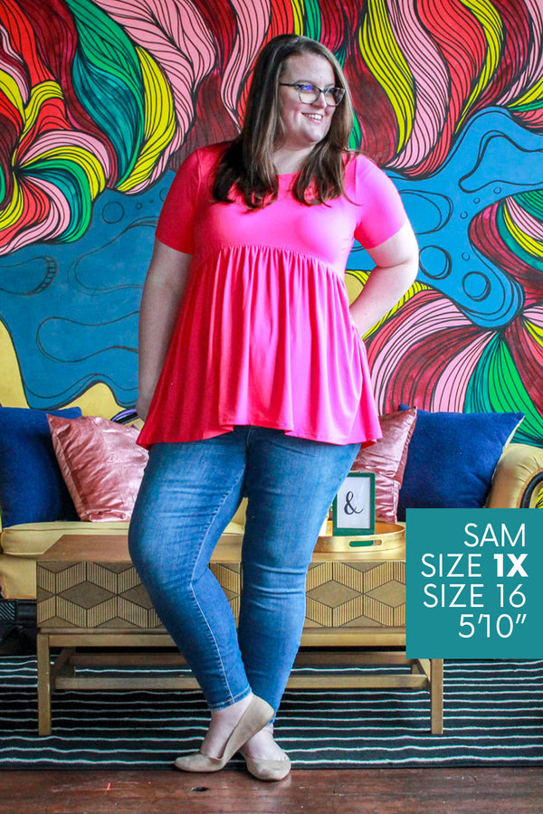 Basic Butter Babydoll, Fuchsia
